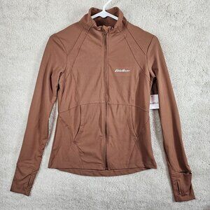NWT Eddie Bauer Womans Size XS (0-2) Full Zip Jacket Moisture Wicking Brown NEW